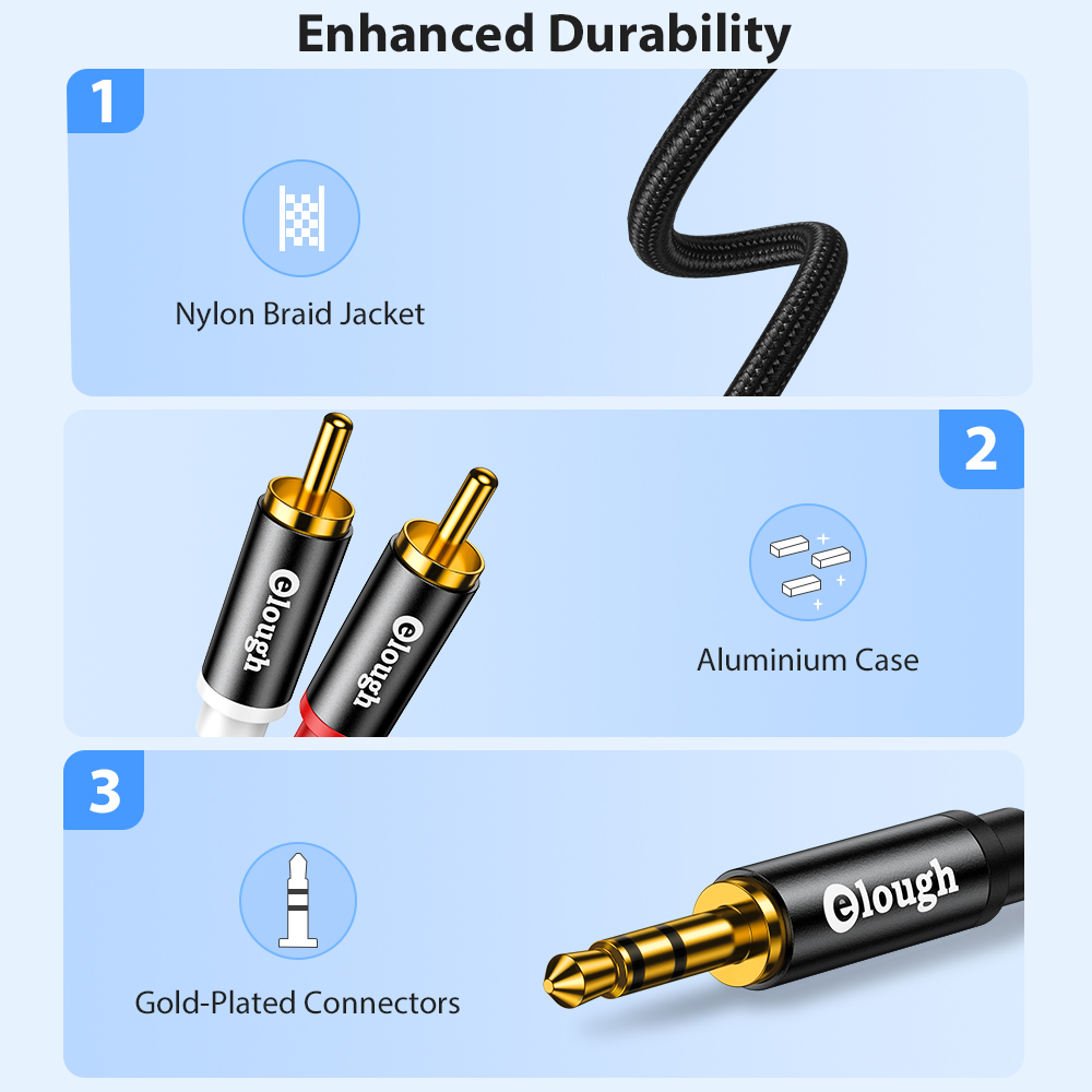 Elough RCA Cable AUX RCA Speak - Home Cinema Tv ulasan dan harga