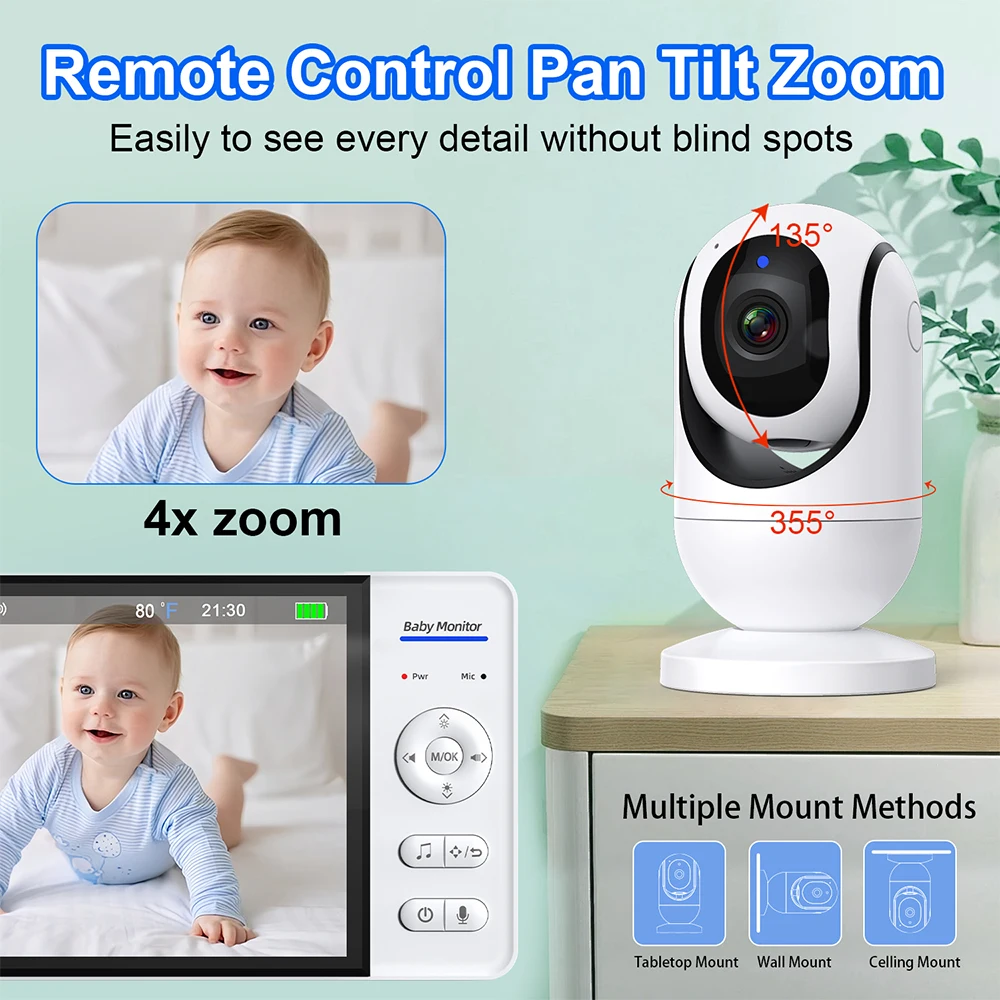 7 Inch Video Baby Monitor Nigh - Home Cinema Wireless ulasan dan harga